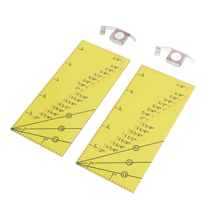 2set Seam Guide Ruler Strong Magnetic Stainless Steel Transparent Acrylic