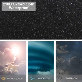 Patio Umbrella Cover Waterproof Parasol Covers with Zipper for Outdoor Umbrellas,Black 210D Oxford Fabric