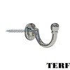 TERF® Traditional Type Polished Chrome Curtain Drapery Hold Back Tie