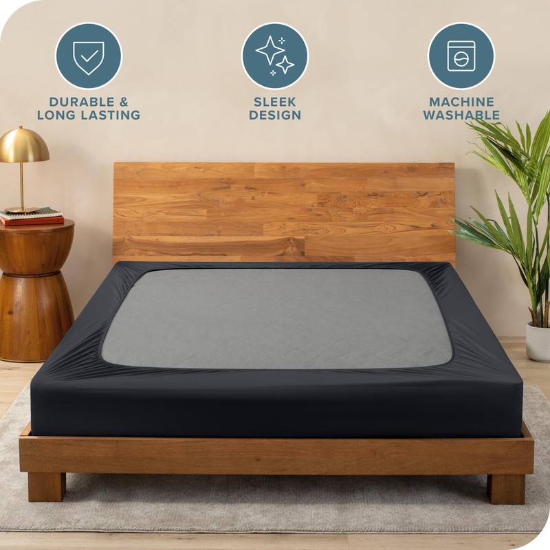 Bare Home Box Spring Cover - Queen - Stretchy Microfiber