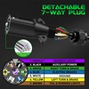 8Ft 7 Way Trailer Plug with Junction Box, 7 Pin