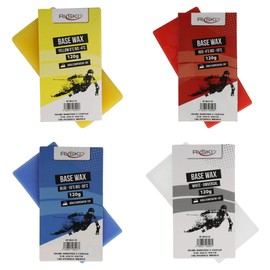 RiSki Ski Wax Set Base Wax Alpine Yellow 120g + Red 120g + Blue 120g + Universal 120g