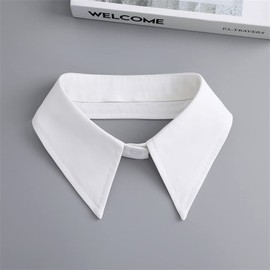DNLKWGO Pointed Fake Collar Blouse - Detachable False Collar for Women Shirt - White