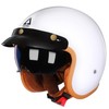 TRIANGLE 3/4 Motorcycle Helmet,Retro Open Face Adults Helmets with Visor,Half