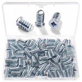 VooGenzek 90 PCS M6.3 * 13 mm Euro Screws, Countersunk Head Furniture Screws, Screws for Drawer Rails, for Kitchen Cabinets Doors Wardrobes, Cupboard Hinges