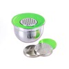 6pc Set 1 Stainless Steel Bowl 3 Graters Green Double