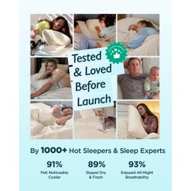 Breescape Cooling Pillow Cases King Size - BlendTek™ Dry & Cool Technology for Hot Sleepers and Night Sweats, Ultra Soft & Smooth Pillowcases for Hair & Skin Care, Set of 2, 20" x 36", Ivory