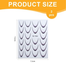 HAMKU Nagelsticker 8 Blatt Nail Art Sticker Selbstklebend Nagelaufkleber Holografisch Dekoration Nageldesign Zubehör, Verlauf französische Aufkleber, nail sticker