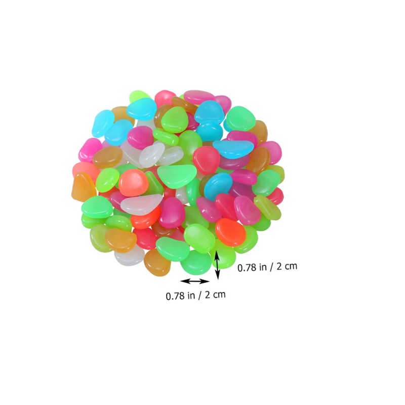 Levemolo Glow in Dark Garden Pebbles 400pcs Aquarium Stones Fish