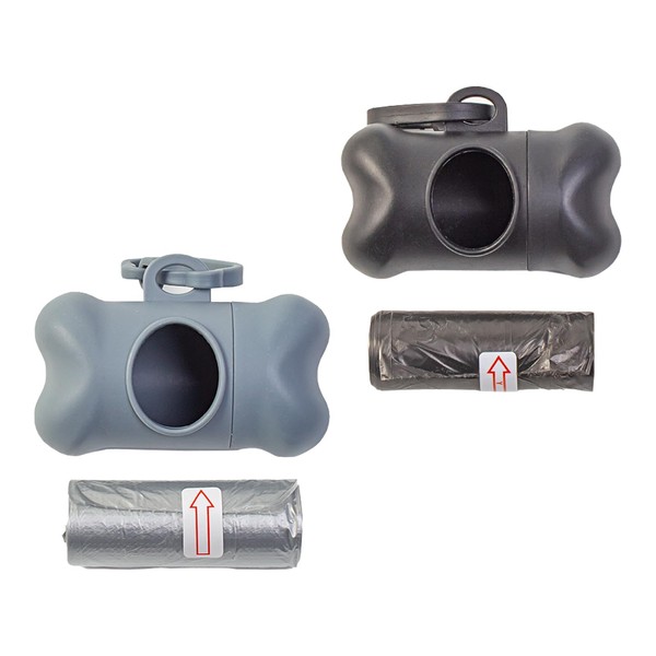 DEETREK 2pcs Dog Bone Shape Pickup Bag, Stand Dispenser, Stand