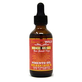 All Natural Hair Growth Drops Pimento Oil with Black Castor Oil 2 oz fl / 60 ml