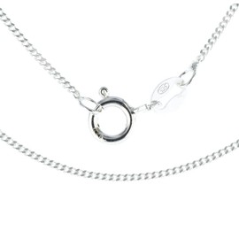925 Sterling Silver Fine Curb Chain Necklace 1mm Wide 20 Inch Long