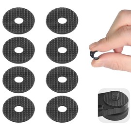 1/4" Camera Screw Spacer Rubber Cushion Grip Fixing Pad Universal 1/4" Tripod Monopod Head Anti-Slip Protective Rubber Adapter D20-T1.5 (8 Pack)