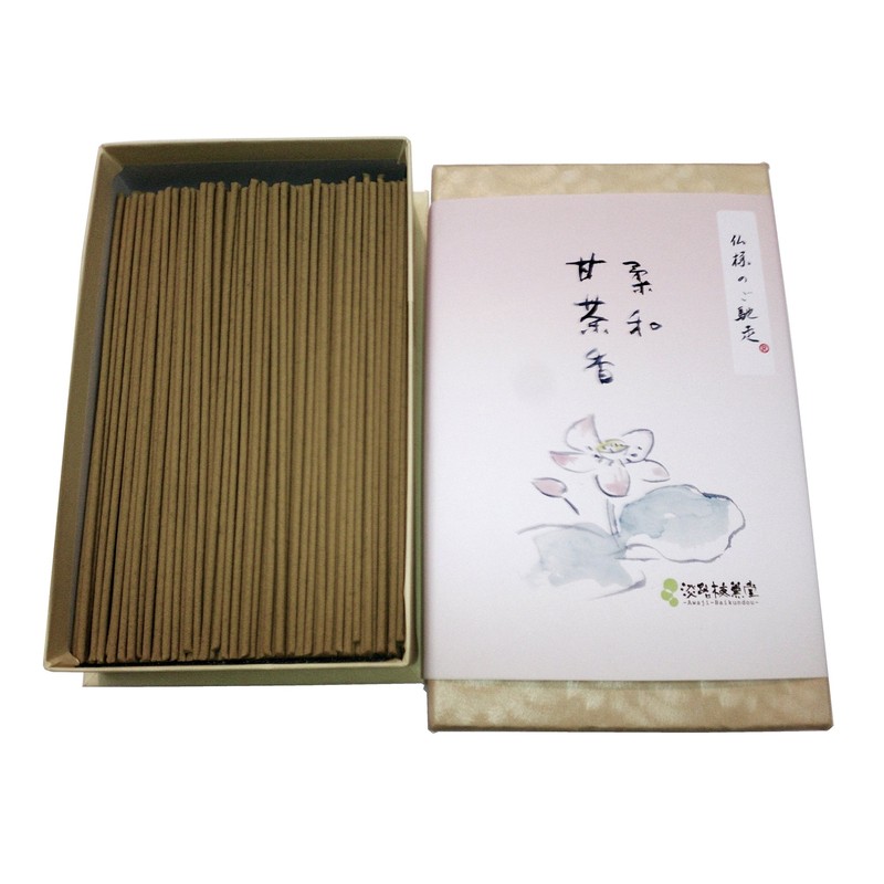 Awaji Baikendo Premium Incense Sticks Sandalwood, Soft and Sweet Tea