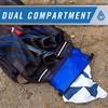 AquaQuest Deckhand: Wet/Dry Dual Compartment Duffel - 100% Waterproof Hidden