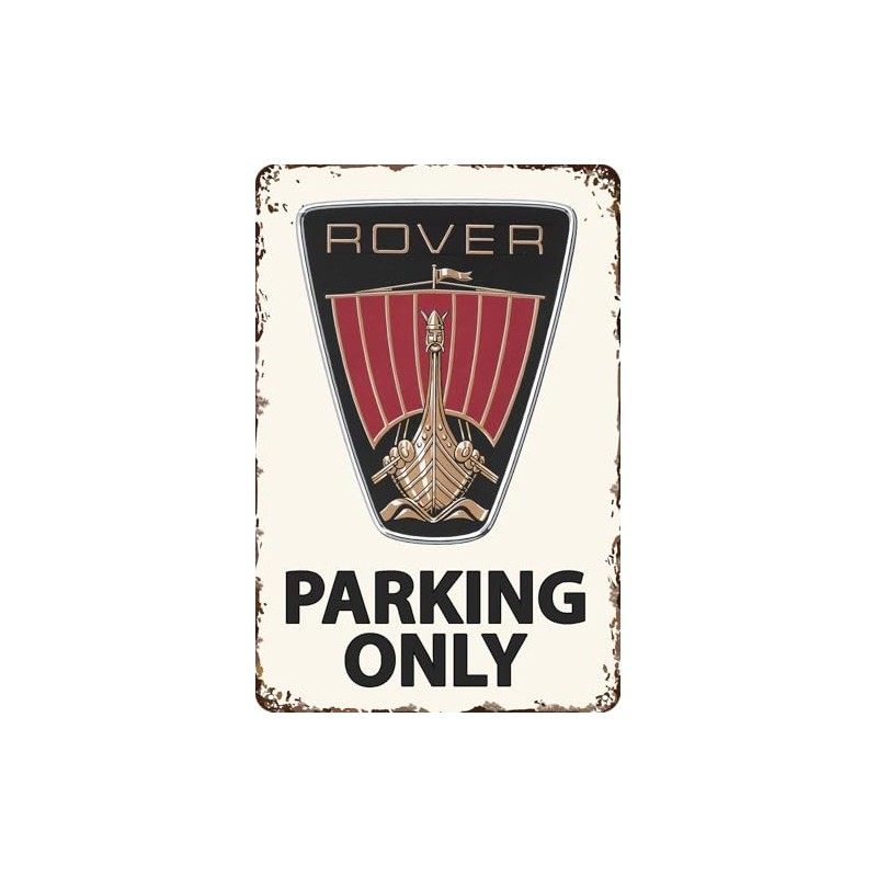 LUCKYLINDE Retro Tin Sign Suitable for Rover Oldtimer Fans and
