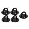 5Pcs Eye Plate Thickened Black Stainless Steel Enhanced Load Bearing