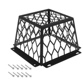 NuFlySic Dryer Vent Covers Outside Bird Guard Vent Covers 7"Lx7"Wx5"H Steel Ventilation Cover for Most 3" to 4" Bathroom Exhaust Fan, 1 Pack, White (1PCS-Black)