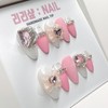 Sweet Pink Sugar Handmade Nail Tips - Short Ballerina /