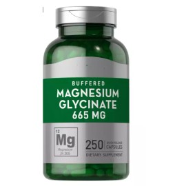 Piping Magnesium Glycinate 665mg 250 Caps Buffered Chelate Magnesium Bisglycinate