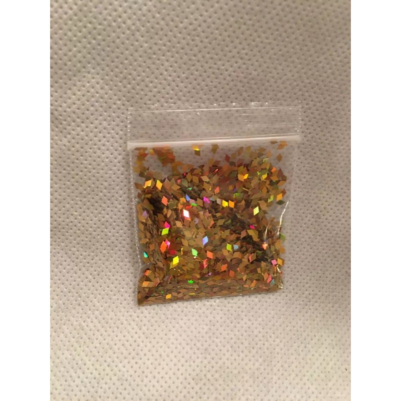 BabyEmma2007 Diamond Shape (Luxury Gold) 2mm Glitter 1tsp-Nail Art Face
