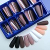 300pc Matte Coffin Press on Nails Kit Long Ballerina False