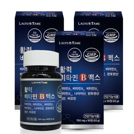 lactotemy Vitality Vitamin B Max 90 tablets, 3 boxes, 9 months supply / 활력 비타민B 맥스 90정 3박스 9개월분