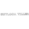 Crestliner Boat Decal 2180436 | Outlook Tiller White Black Sticker