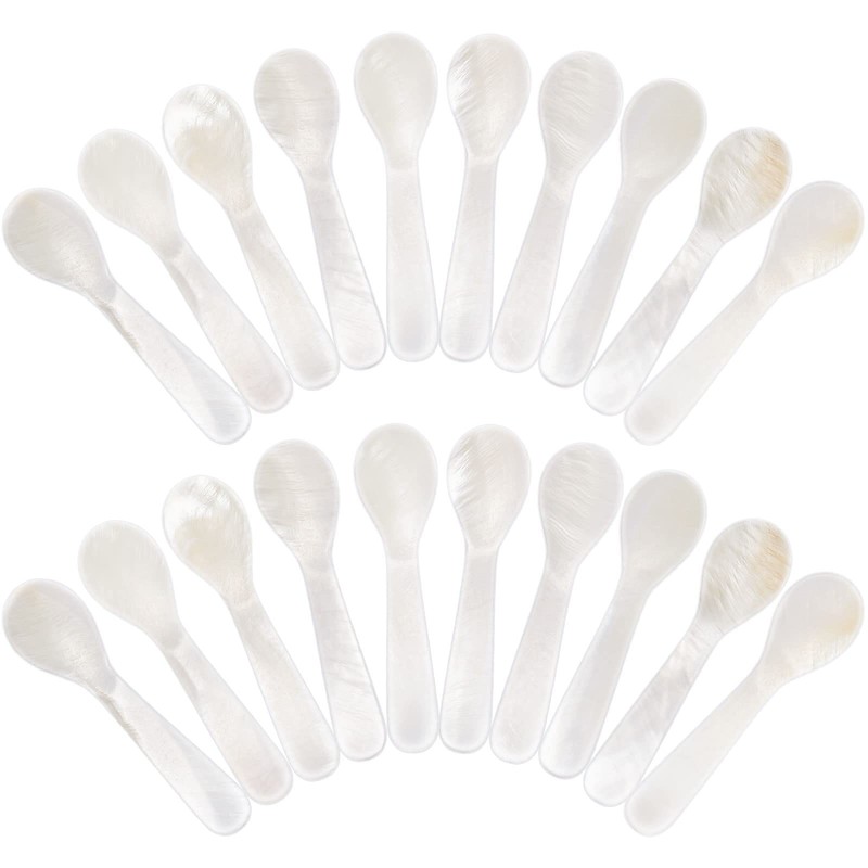 Patelai 20 Pieces Set of Caviar Spoons Mother of Pearl