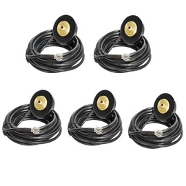 5Pack NMO Mount Magnetic Base 5M Cable with Mini UHF Plug for Car Bus Taxi Mobile Antenna