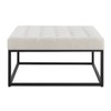 24KF Middle Century Upholstered Tufted Coffee Table with Linen Padded