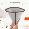 Reusable Coffee Filter Cone Shape Fine Filtering 304 Stainless Steel