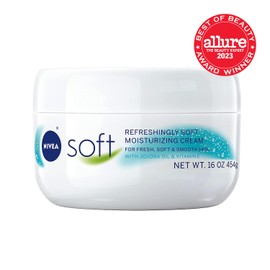 NIVEA Soft Cream, Refreshingly Soft Moisturizing Cream, Body Cream, Hand Cream, Face Cream, 16 Oz Jar