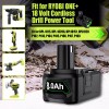 For Ryobi 2pack 8.0Ah For RYOBI P108 18V One Plus