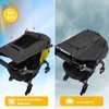 WD&CD Awning Pram with UV Protection 50+ and Waterproof, Double