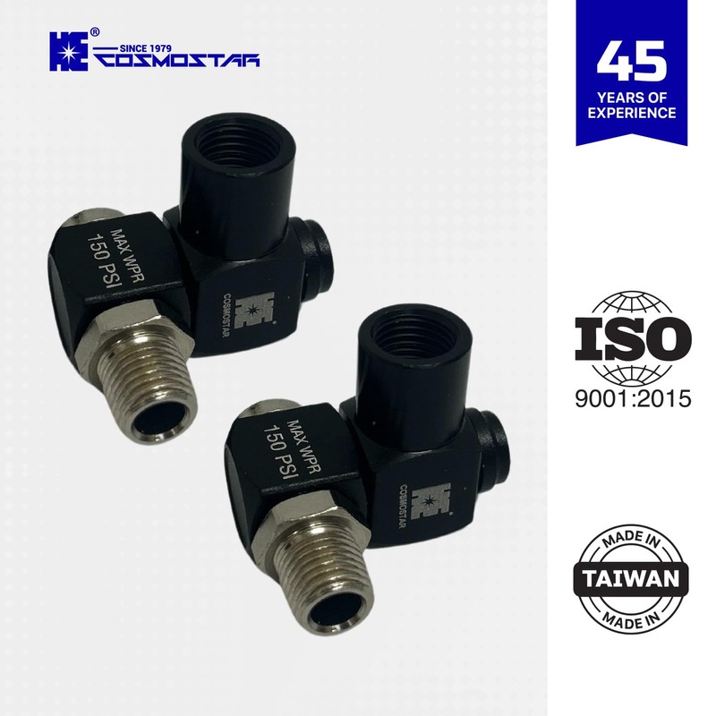 Cosmostar - Conector universal de manguera de aire giratorio de