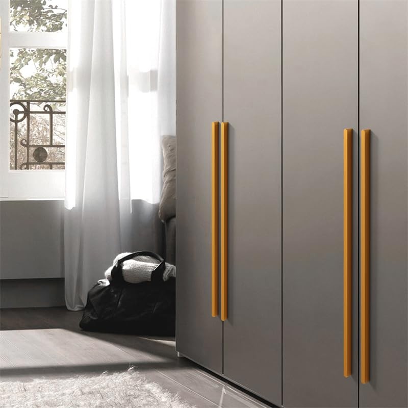 Shozafia 5 Pack Gold Cabinet Pulls - Brushed Brass Kitchen