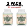 Double Wood Magnesium Glycinate, 2 PACK, 400 mg per capsule,