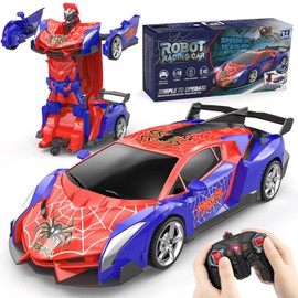 Buoeuik Spider Remote Control Robot Car, Transforming RC Car 1:18 2.4GHz Racing Vehicle Toy for Kids Boys Girls Age 3 4 5 6 7 8 9 10 Years Old Children Christmas Birthday Gift Present
