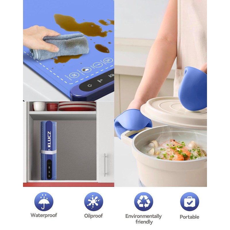 Warming Mat for Food, Electric Foldable Graphene Rapid Food Warmer