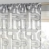 No. 918 Kaz Embroidered Retro Curves Sheer Rod Pocket Curtain