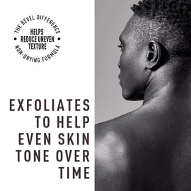 Bevel Exfoliating Body Wash for Men - Dark Cassis Scent with Charcoal and Argan Oil, 16 Oz (Packaging May Vary)