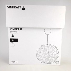 Ikea VINDKAST Decorative Ceiling Pendant Textile Lamp White 20" New