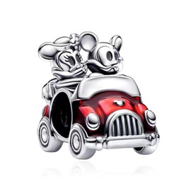 MGIUL Charm Pendant 925 Sterling Silver Charms Bead Charms for European Bracelet and Necklace 5A Cubic Zirconia Bracelet Charm for Birthday Women Jewellery Gift, Sterling Silver, Cubic Zirconia