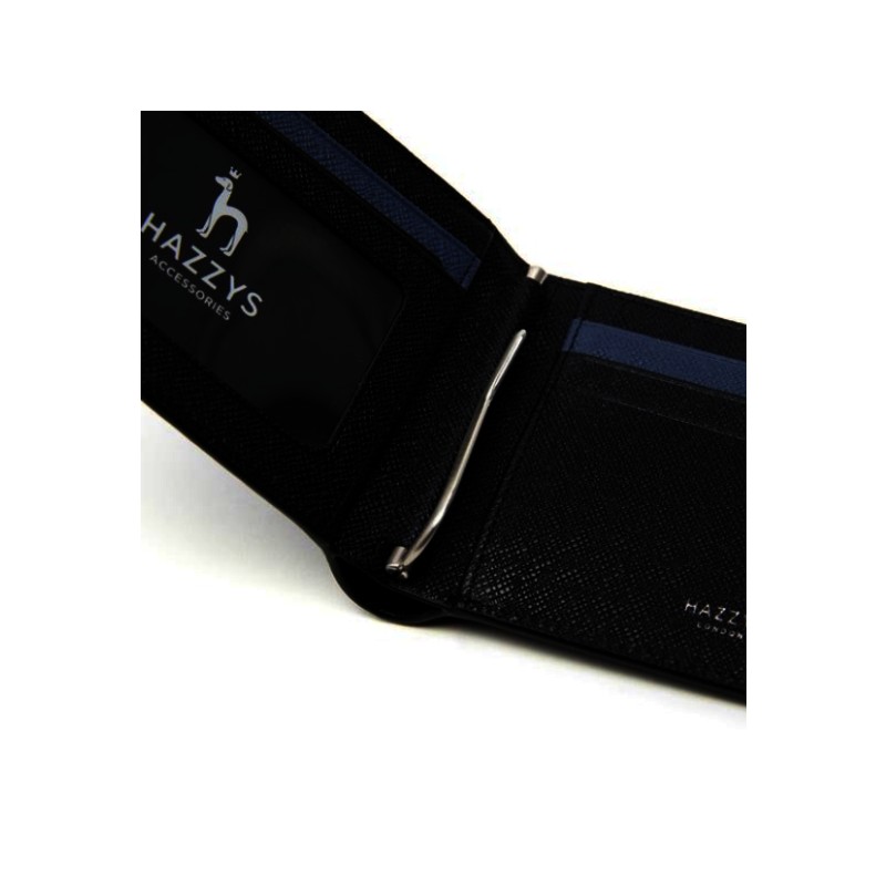 Hazzys (대구신세계)블랙 사이드 배색 가죽 머니클립 HJWA5E034BK (Daegu Shinsegae) Black