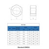 M5-0.8 Hex Nuts,100 Pcs 304 Stainless Steel Metric Nuts,Coarse Thread