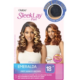 Outre SleekLay Part HD Deep-C Lace Part Lace Front Wig - EMERALDA (DRFF2-Ginger Copper)