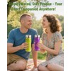 Zukro 16 oz Glass Juice Bottles with Lids- 4 Pack