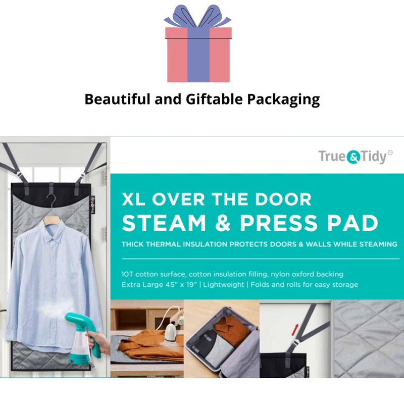 True & Tidy XL Over The Door Protective Clothes Steamer