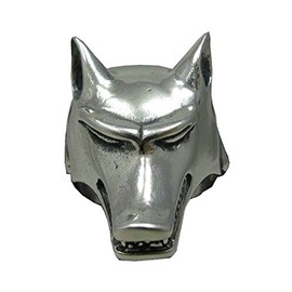 Sterling silver biker men ring solid wolf 925 size L - Z++++++ Empress jewellery